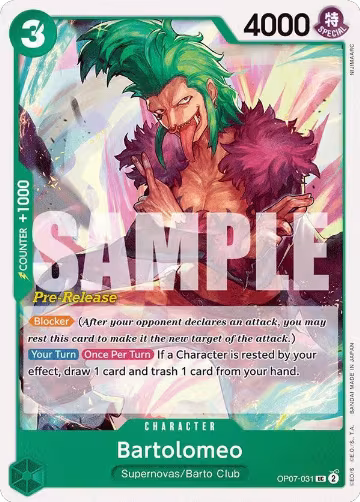 Bartolomeo (OP07-031), 500 Years in the Future Pre-Release Cards — One Piece card price