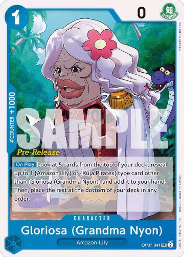 Gloriosa (Grandma Nyon) (OP07-041), 500 Years in the Future Pre-Release Cards — One Piece card price