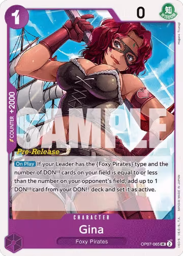 Gina (OP07-065), 500 Years in the Future Pre-Release Cards — One Piece card price