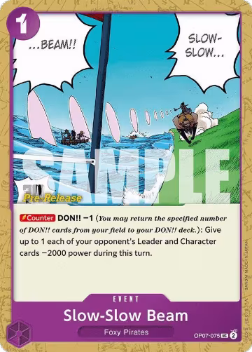 Slow-Slow Beam (OP07-075), 500 Years in the Future Pre-Release Cards — One Piece card price