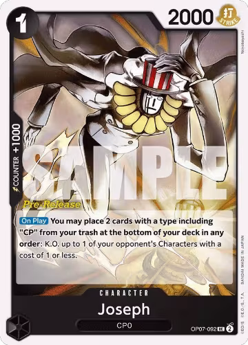 Joseph (OP07-092), 500 Years in the Future Pre-Release Cards — One Piece card price