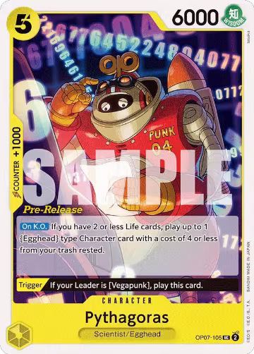 Pythagoras (OP07-105), 500 Years in the Future Pre-Release Cards — One Piece card price