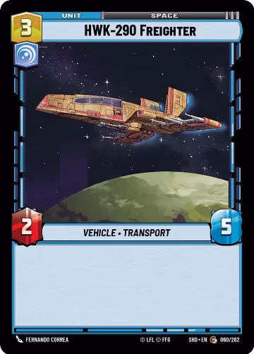 HWK-290 Freighter (060/262), Shadows of the Galaxy — Star Wars card price