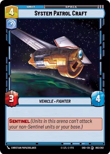 System Patrol Craft (063/262), Shadows of the Galaxy — Star Wars card price