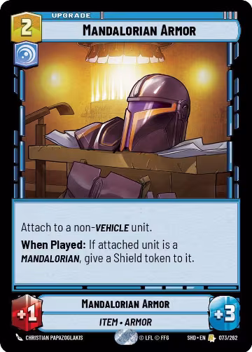 Mandalorian Armor (073/262), Shadows of the Galaxy — Star Wars card price