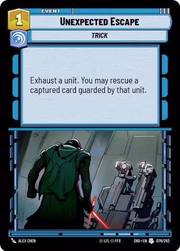 Unexpected Escape (076/262), Shadows of the Galaxy — Star Wars card price