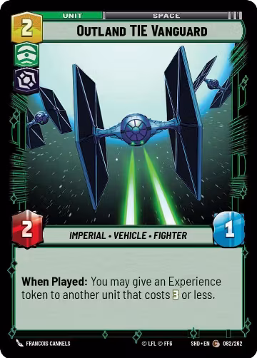 Outland TIE Vanguard (082/262), Shadows of the Galaxy — Star Wars card price