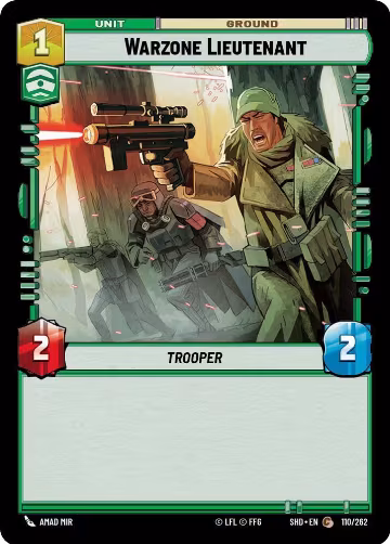 Warzone Lieutenant (110/262), Shadows of the Galaxy — Star Wars card price