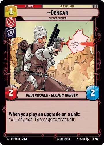 Dengar - The Demolisher (133/262), Shadows of the Galaxy — Star Wars card price