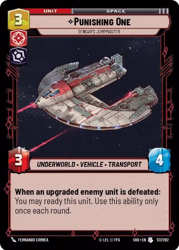 Punishing One - Dengar's Jumpmaster (137/262), Shadows of the Galaxy — Star Wars card price