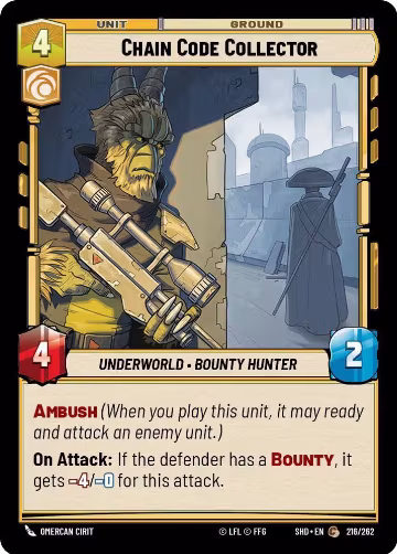 Chain Code Collector (216/262), Shadows of the Galaxy — Star Wars card price