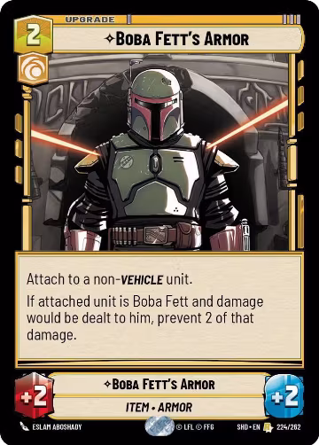 Boba Fett's Armor (224/262), Shadows of the Galaxy — Star Wars card price
