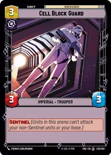 Cell Block Guard (238/262), Shadows of the Galaxy — Star Wars card price