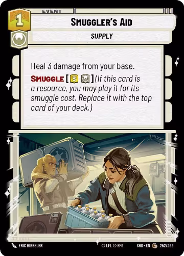 Smuggler's Aid (252/262), Shadows of the Galaxy — Star Wars card price