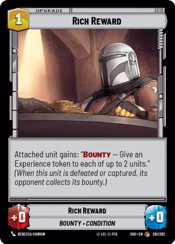 Rich Reward (261/262), Shadows of the Galaxy — Star Wars card price