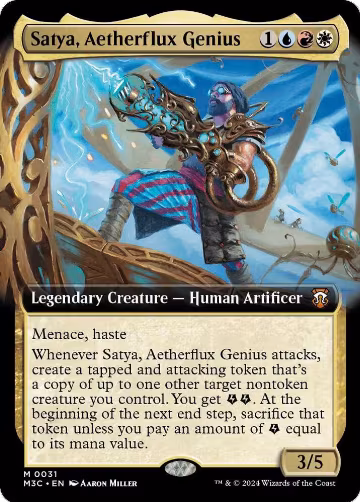 Satya, Aetherflux Genius (Extended Art) (31), Commander: Modern Horizons 3 — Magic card price