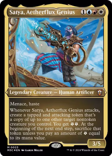 Satya, Aetherflux Genius (Foil Etched) (23), Commander: Modern Horizons 3 — Magic card price
