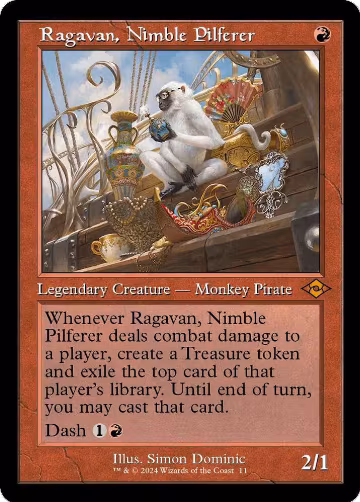 Ragavan, Nimble Pilferer (Retro Frame) (11), Modern Horizons 2 — Magic card price