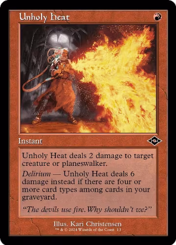 Unholy Heat (Retro Frame) (13), Modern Horizons 2 — Magic card price