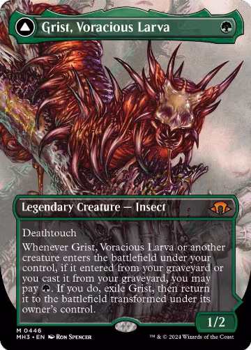 Grist, Voracious Larva (Borderless) (446), Modern Horizons 3 — Magic card price