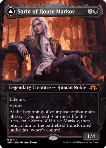 Sorin of House Markov (Borderless) (444), Modern Horizons 3 — Magic card price