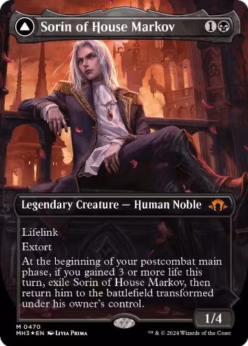 Sorin of House Markov (Borderless) (Textured Foil) (470), Modern Horizons 3 — Magic card price