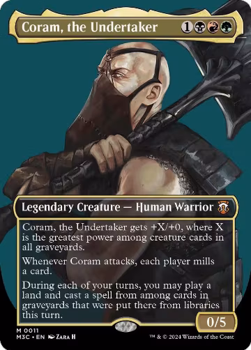 Coram, the Undertaker (Borderless) (11), Commander: Modern Horizons 3 — Magic card price