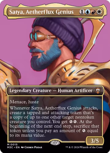 Satya, Aetherflux Genius (Borderless) (15), Commander: Modern Horizons 3 — Magic card price