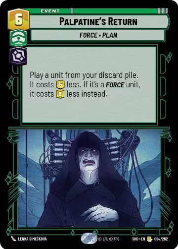 Palpatine's Return (094/262), Shadows of the Galaxy — Star Wars card price