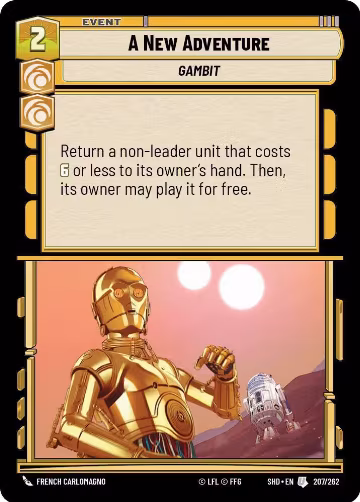A New Adventure (207/262), Shadows of the Galaxy — Star Wars card price