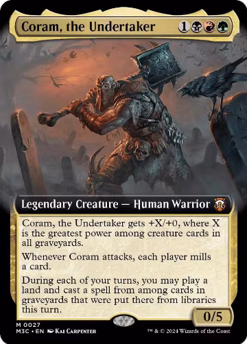 Coram, the Undertaker (Extended Art) (27), Commander: Modern Horizons 3 — Magic card price