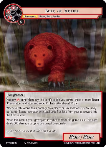 Bear of Aradia (TTT-012 N), Thoth of the Trinity — Force of Will card price