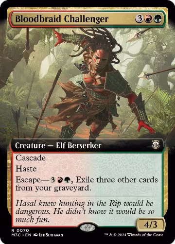 Bloodbraid Challenger (Extended Art) (Ripple Foil) (70), Commander: Modern Horizons 3 — Magic card price