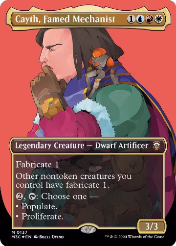 Cayth, Famed Mechanist (Borderless) (Ripple Foil) (137), Commander: Modern Horizons 3 — Magic card price