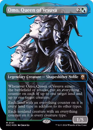 Omo, Queen of Vesuva (Borderless) (Ripple Foil) (141), Commander: Modern Horizons 3 — Magic card price