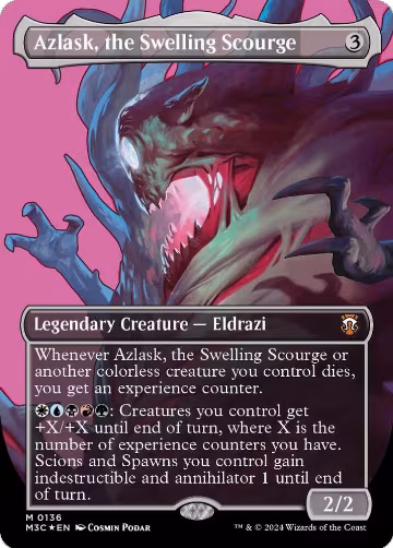 Azlask, the Swelling Scourge (Borderless) (Ripple Foil) (136), Commander: Modern Horizons 3 — Magic card price