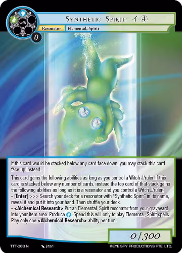 Synthetic Spirit: - 4 (TTT-063 N), Thoth of the Trinity — Force of Will card price