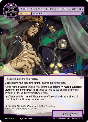 Abdul Alhazred, Author of the Scriptures (TTT-094 R), Thoth of the Trinity — Force of Will card price