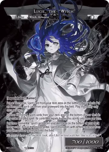 Lucie, Synthetic Alchemist // Lucie, the "Witch" (Uber Rare) (SEC-003), Thoth of the Trinity — Force of Will card price
