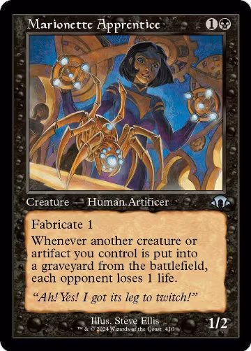 Marionette Apprentice (Retro Frame) (410), Modern Horizons 3 — Magic card price
