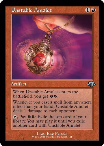 Unstable Amulet (Retro Frame) (421), Modern Horizons 3 — Magic card price