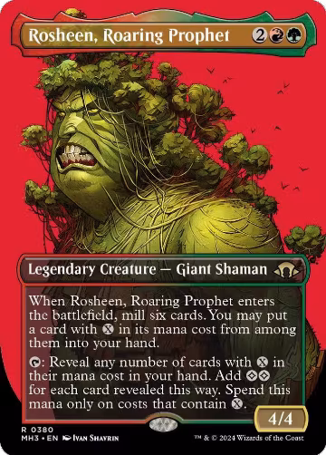 Rosheen, Roaring Prophet (Borderless) (380), Modern Horizons 3 — Magic card price