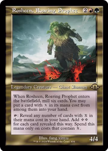 Rosheen, Roaring Prophet (Retro Frame) (434), Modern Horizons 3 — Magic card price