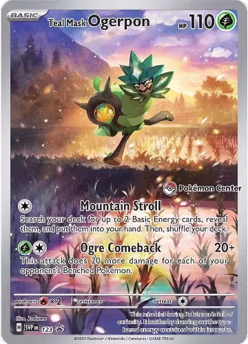 Teal Mask Ogerpon - 123 (Pokemon Center Exclusive) (123), Scarlet & Violet Promo Cards — Pokémon card price