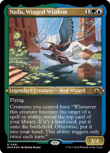 Nadu, Winged Wisdom (Foil Etched) (491), Modern Horizons 3 — Magic card price