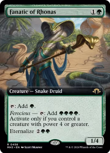 Fanatic of Rhonas (Extended Art) (458), Modern Horizons 3 — Magic card price