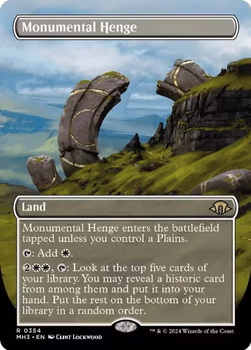 Monumental Henge (Borderless) (354), Modern Horizons 3 — Magic card price