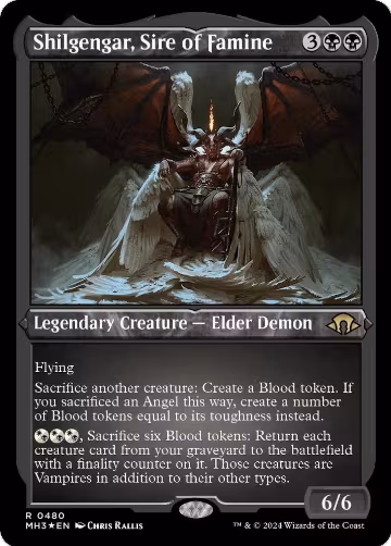 Shilgengar, Sire of Famine (Foil Etched) (480), Modern Horizons 3 — Magic card price