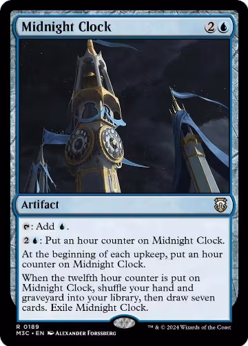 Midnight Clock (Ripple Foil) (189), Commander: Modern Horizons 3 — Magic card price