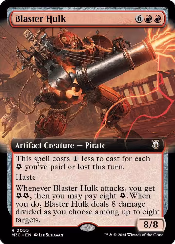Blaster Hulk (Extended Art) (Ripple Foil) (55), Commander: Modern Horizons 3 — Magic card price